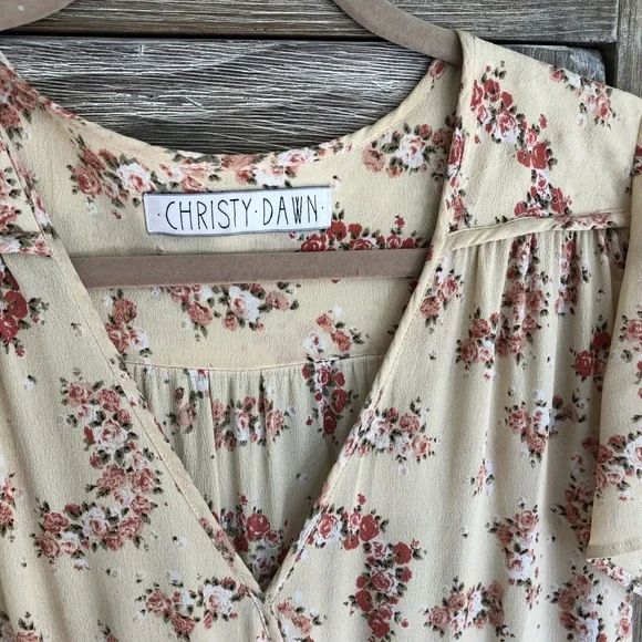 Christy Dawn Cream Floral Dress S XS - Picture 3 of 3